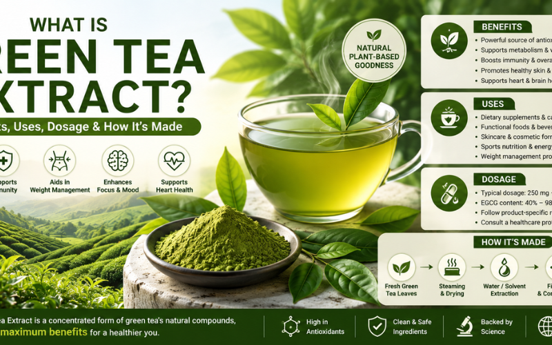 What is Green Tea Extract? Benefits, Uses, Dosage & How It’s Made