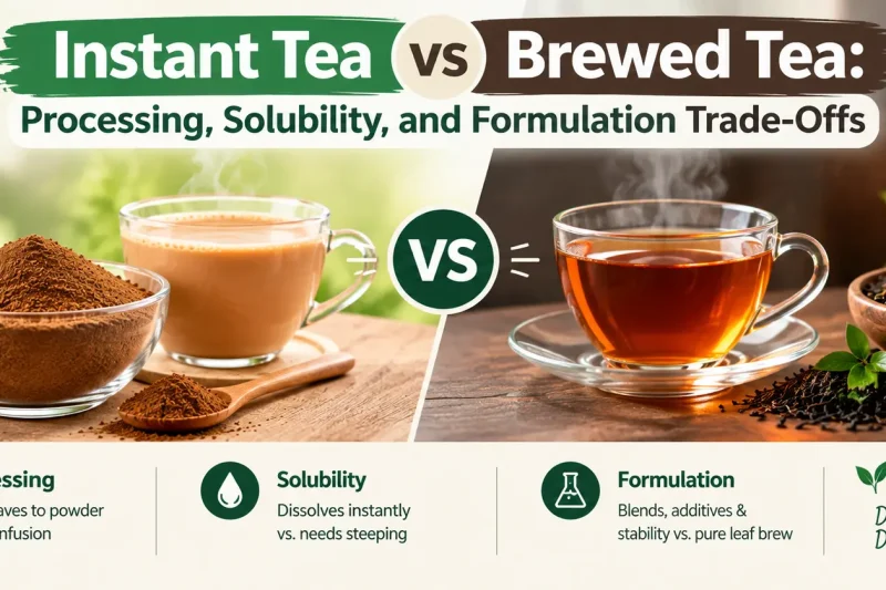 Instant Tea vs Brewed Tea: Processing, Solubility, and Formulation Trade-Offs