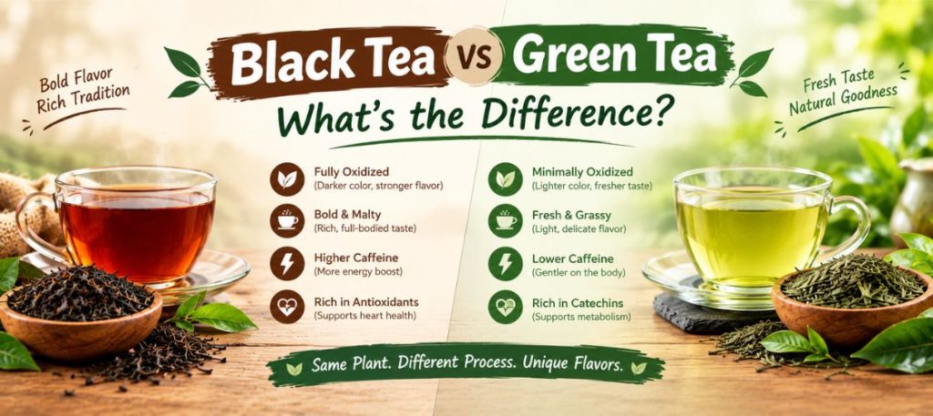 Black Tea vs Green Tea: What’s the Difference?